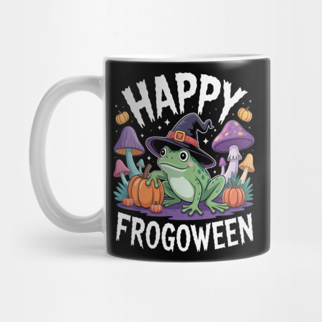 Frog Lover Halloween Pun Happy Frogoween by dinadayana
