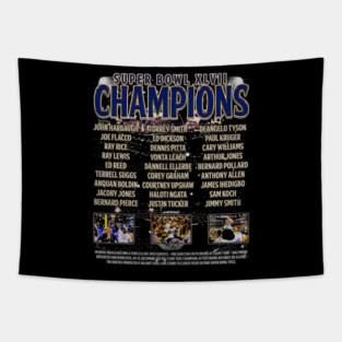 Baltimore Ravens Super Bowl XLVII Champions Tribute Tapestry