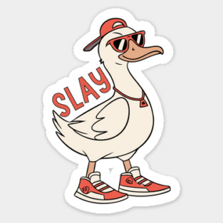 Slay Cool Duck Sticker