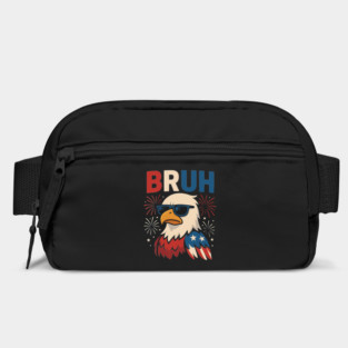 Bruh Bald Eagle Funny 4th of July Patriotic Meme Bag
