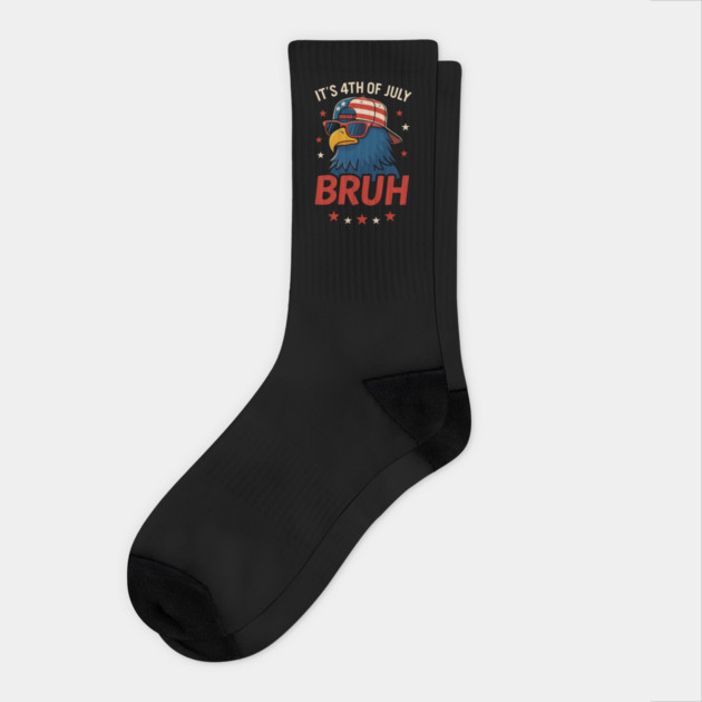It’s 4th of July BRUH Funny Patriotic Bald Eagle Meme Socks by ArtistTee ⭐⭐⭐⭐⭐