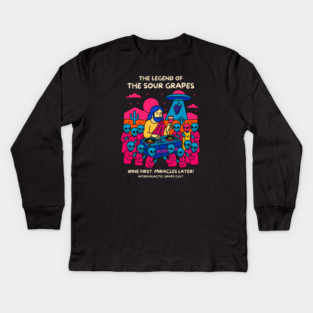 THE LEGEND OF THE SOUR GRAPES Kids Long Sleeve T-Shirt