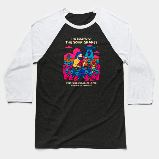 THE LEGEND OF THE SOUR GRAPES Baseball T-Shirt by Fabrik