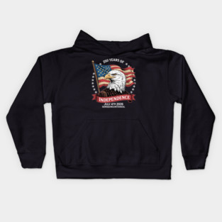 250 years of Independence July 4th 2026 Kids Hoodie