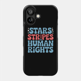 Stars Stripes and Human Rights Retro Phone Case