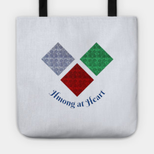 Hmong at Heart – Colorful Tribal Diamond Pattern Tote