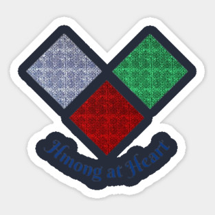 Hmong at Heart – Colorful Tribal Diamond Pattern Sticker