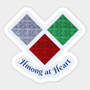 Hmong at Heart – Colorful Tribal Diamond Pattern Magnet