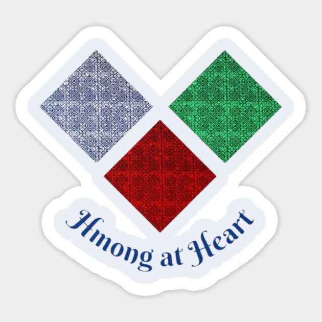 Hmong at Heart – Colorful Tribal Diamond Pattern Magnet by Pimcolle