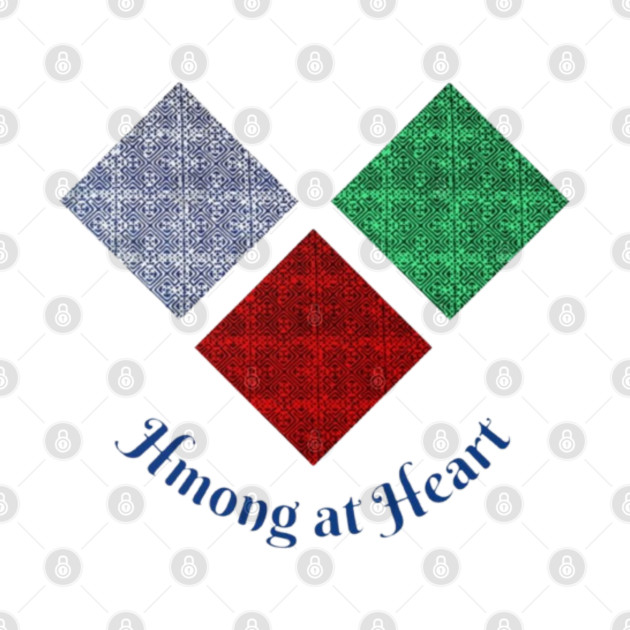 Hmong at Heart – Colorful Tribal Diamond Pattern by Pimcolle