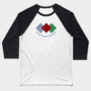 Sacred Squares of Hmong – Tribal Geometric Heritage Baseball T-Shirt