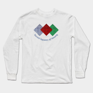 Sacred Squares of Hmong – Tribal Geometric Heritage Long Sleeve T-Shirt