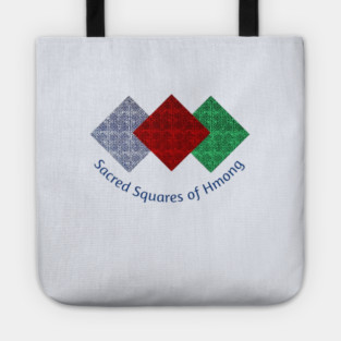 Sacred Squares of Hmong – Tribal Geometric Heritage Tote