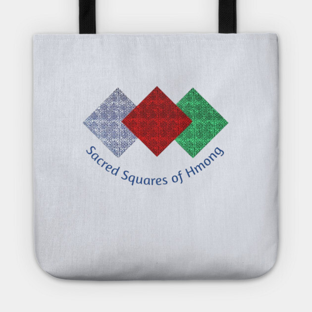 Sacred Squares of Hmong – Tribal Geometric Heritage Tote by Pimcolle
