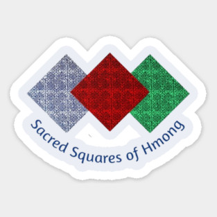 Sacred Squares of Hmong – Tribal Geometric Heritage Magnet