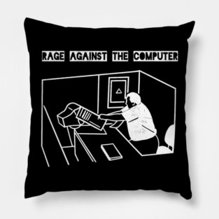 Rage Against the Computer Tee – Office Meltdown Meme | Tech Rage Series Pillow