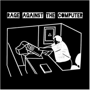 Rage Against the Computer Tee – Office Meltdown Meme | Tech Rage Series Posters and Art