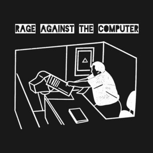 Rage Against the Computer Tee – Office Meltdown Meme | Tech Rage Series T-Shirt