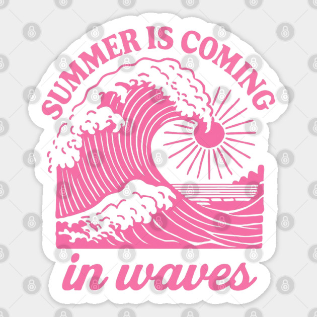 Summer coming in waves Sticker by TurnEffect