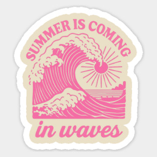Summer coming in waves Magnet