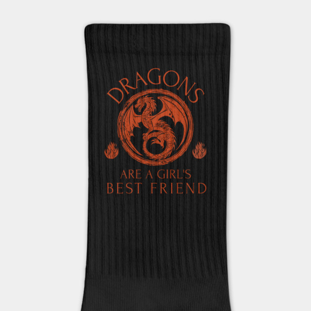 Dragons Are A Girl's Best Friend Dragon Girl Woman Friendship Gift by Groovy Outfits