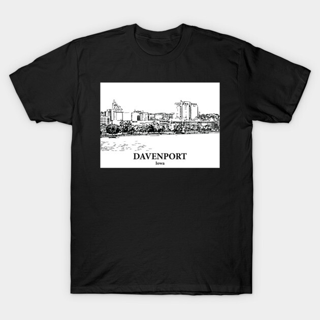 Davenport - Iowa T-Shirt by Lakeric