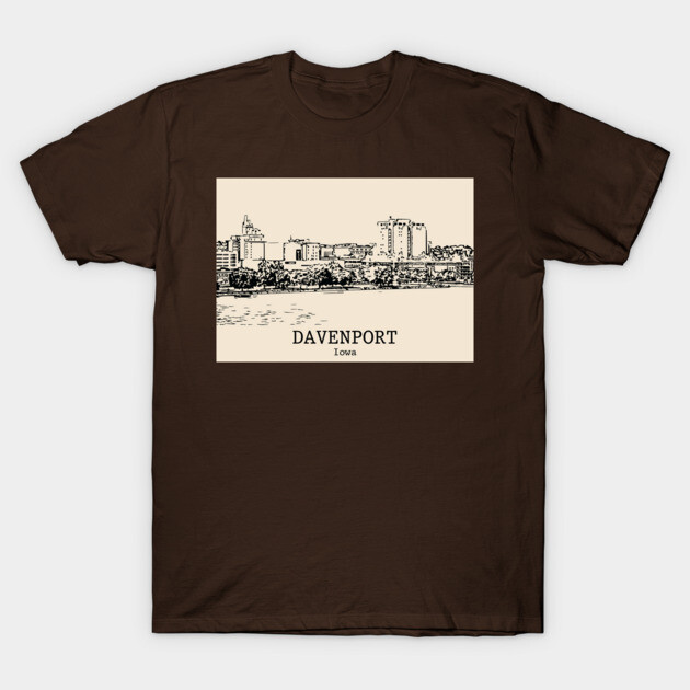 Davenport - Iowa T-Shirt by Lakeric
