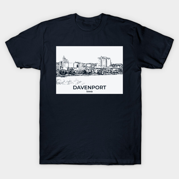Davenport - Iowa T-Shirt by Lakeric