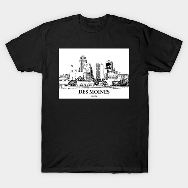Des Moines - Iowa T-Shirt by Lakeric