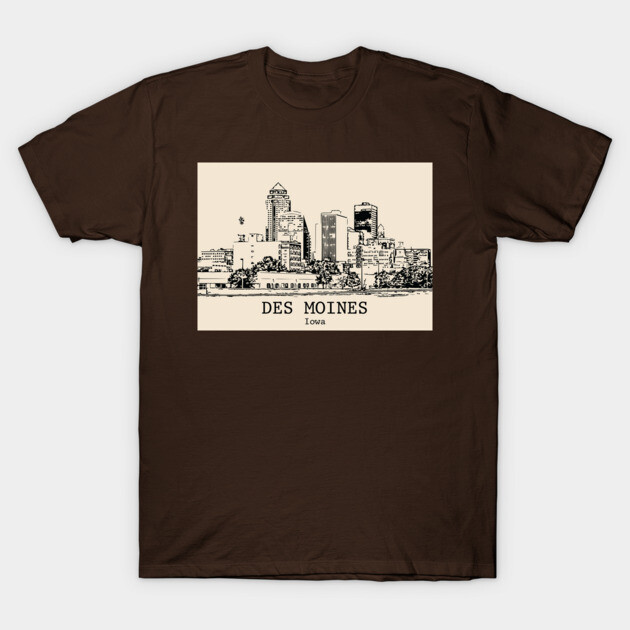 Des Moines - Iowa T-Shirt by Lakeric