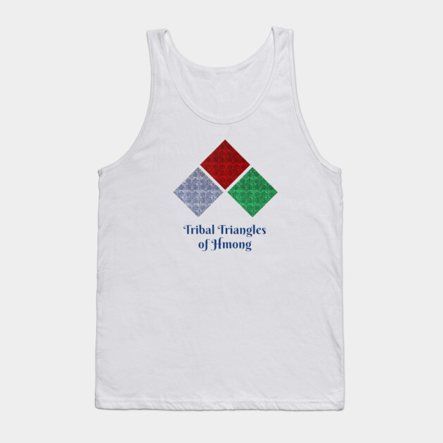 Tribal Triangles of Hmong – Geometric Heritage Art Tank Top by Pimcolle