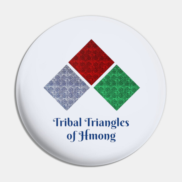 Tribal Triangles of Hmong – Geometric Heritage Art Pin by Pimcolle