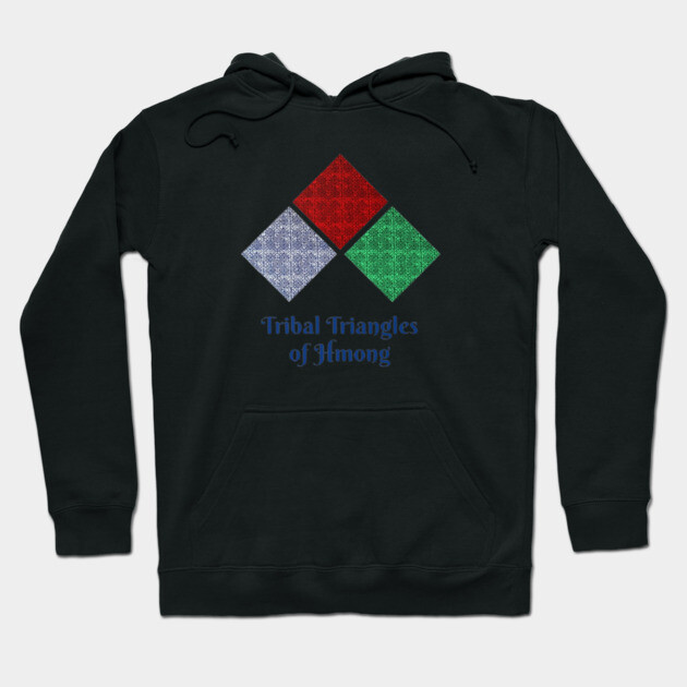 Tribal Triangles of Hmong – Geometric Heritage Art Hoodie by Pimcolle