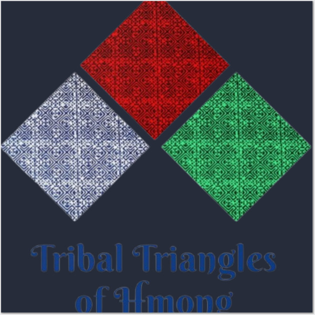 Tribal Triangles of Hmong – Geometric Heritage Art Wall Art by Pimcolle
