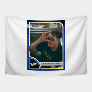 Shane Dominican Outfielder Baseball Card Tapestry