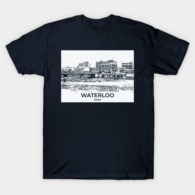 Waterloo - Iowa T-Shirt by Lakeric