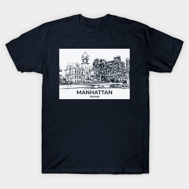 Manhattan - Kansas T-Shirt by Lakeric