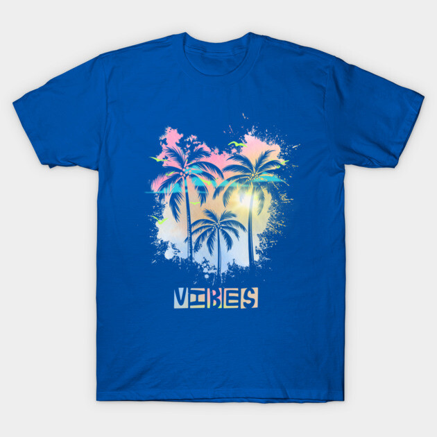 Vibes Summer Tropical Chill Retro Style T-Shirt by casualteesinc