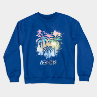 Vibes Summer Tropical Chill Retro Style Crewneck Sweatshirt