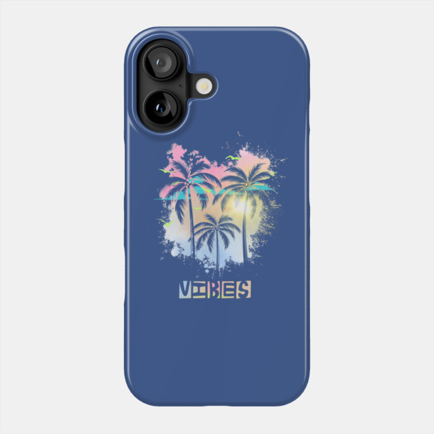 Vibes Summer Tropical Chill Retro Style Phone Case by casualteesinc