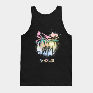 Vibes Summer Tropical Chill Retro Style Tank Top