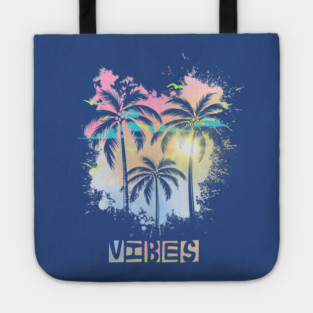 Vibes Summer Tropical Chill Retro Style Tote