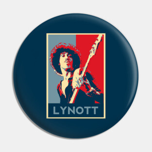 Phil Lynott Thin Lizzy Pop Art Design Pin