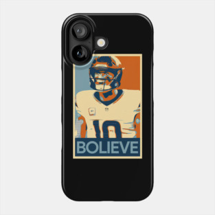 Bo Nix Bolieve – Hope-Fueled Broncos Poster Statement Phone Case