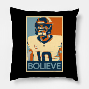 Bo Nix Bolieve – Hope-Fueled Broncos Poster Statement Pillow