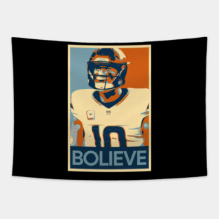 Bo Nix Bolieve – Hope-Fueled Broncos Poster Statement Tapestry