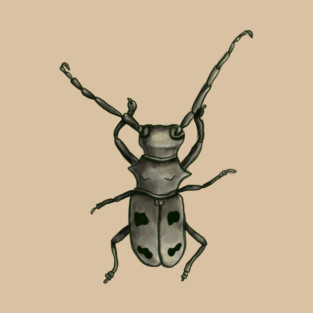 Cool Beetle Art - Bug Lover Digital Illustration T-Shirt