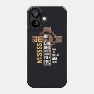 Cross Christian Christ Jesus Is My God King Lord And Savior Phone Case