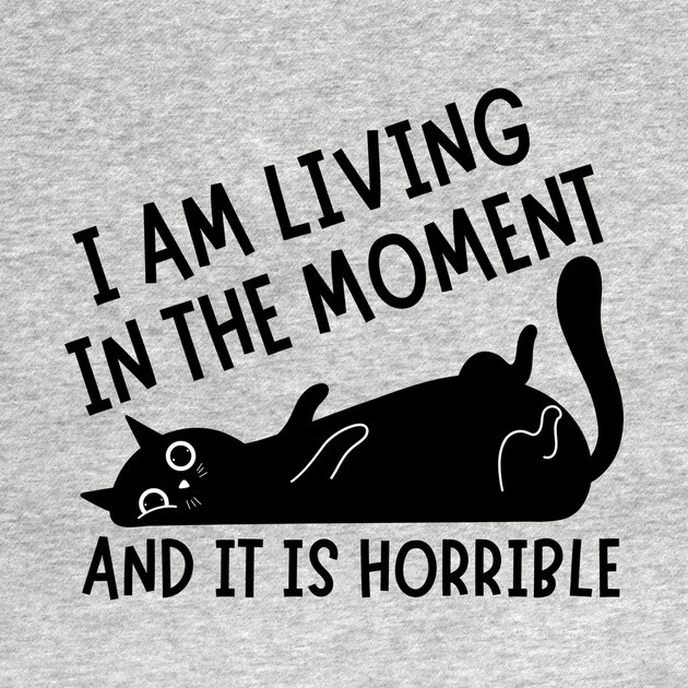 I Am Living in The Moment and It is Horrible Cat by The WYLD Tribe