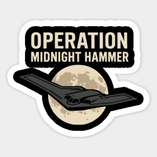 Operation Midnight Hammer 4th of July Stealth Bomber USA Flag Sticker